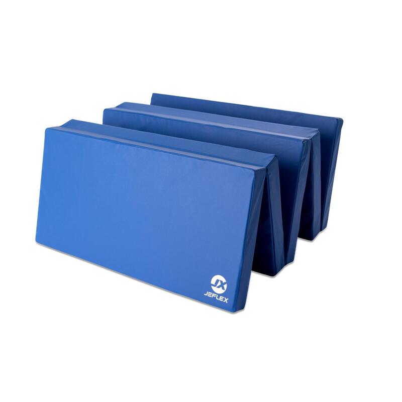 Tappetino sportivo 250 x 100 x 8 cm blu pieghevole Jeflex