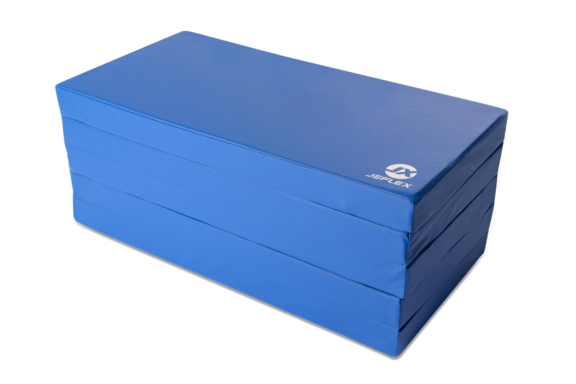 Tapete de ginástica 250 x 100 x 8 cm azul, tapete de espuma dobrável Jeflex 3/7