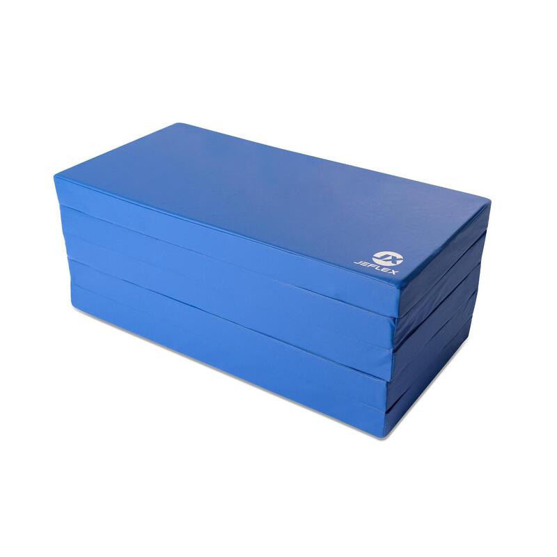 Sportmat 250 x 100 x 8 cm blauwe opvouwbare zachte vloermat Jeflex