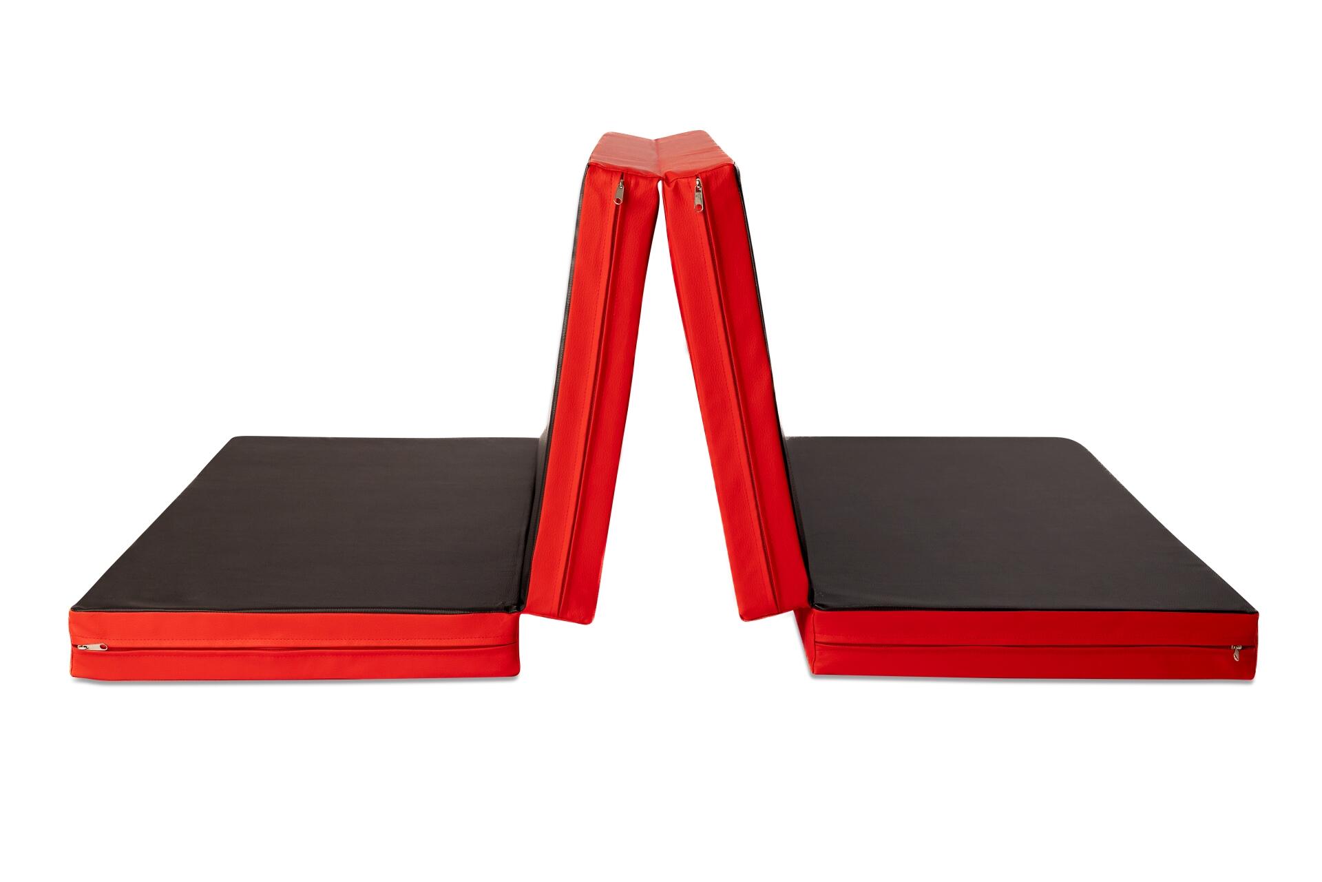 Tapis de gymnastique pliable Jeflex 200 x 100 x 8 cm rouge/noir 3/7