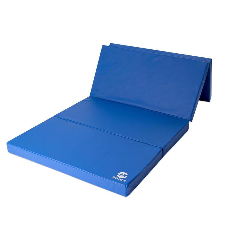 Tapis de gymnastique Jeflex pliable 200 x 100 x 8 cm, couleur bleue