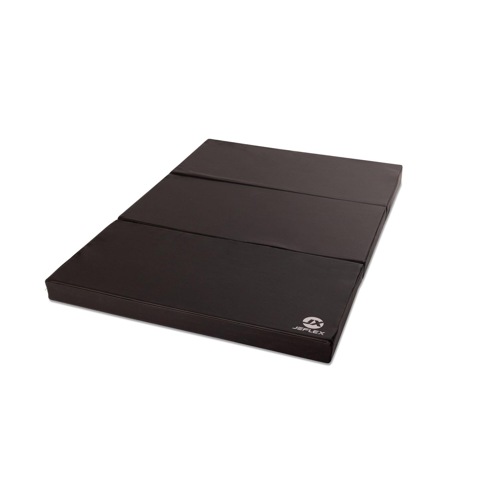 JEFLEX Tappetino sportivo 150 x 100 x 8 cm nero pieghevole Jeflex