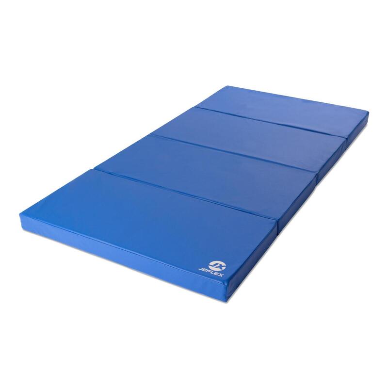 Tappetino sportivo 200 x 100 x 8 cm blu pieghevole Jeflex