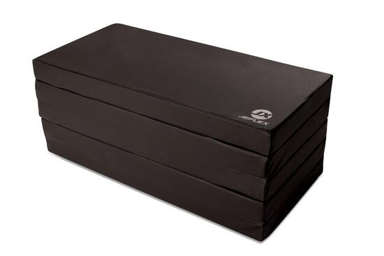 Turnmatte 250 x 100 x 8 cm gelb/schwarz Weichbodenmatte klappbar Jeflex