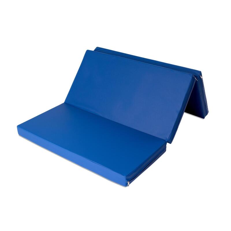Tapis de gymnastique Jeflex pliable 150 x 100 x 8 cm, couleur bleue