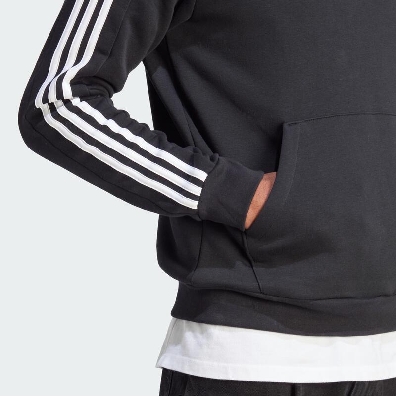 Essentials Fleece 3-Stripes Sweatshirt met Korte Rits