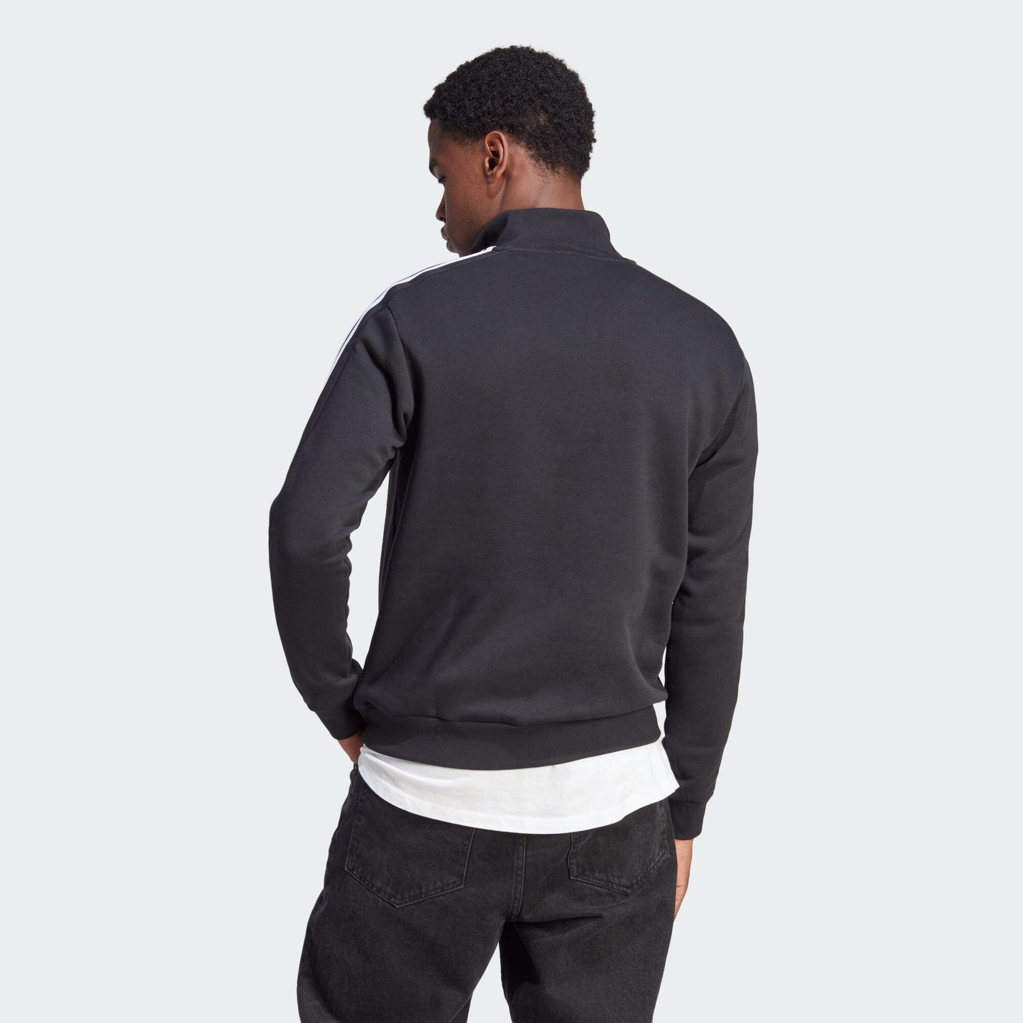 Sweat-shirt molleton zip 1/4 3 bandes Essentials 3/5