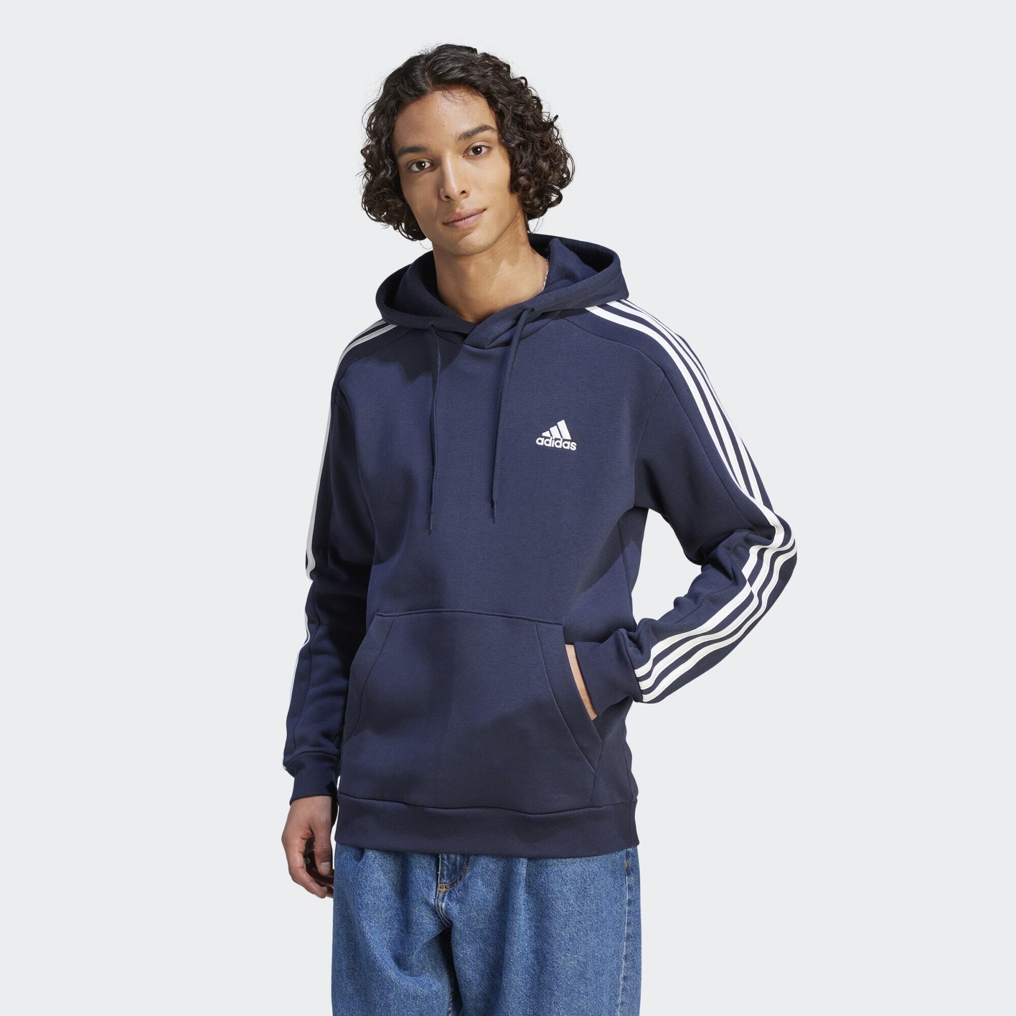 Essentials 3-stripe fleece hoodie