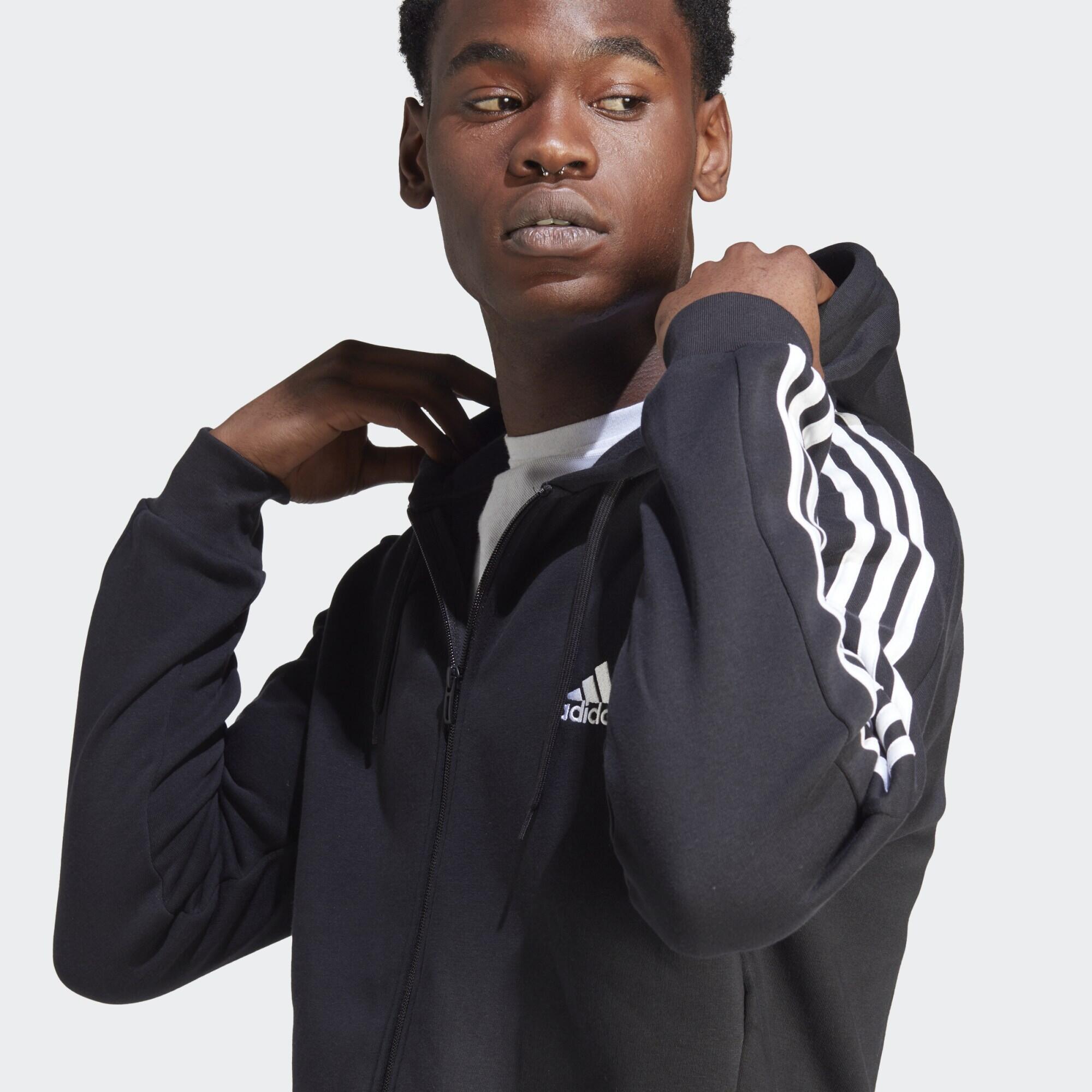 Essentials Fleece 3-Stripes Full-Zip Hoodie 4/5