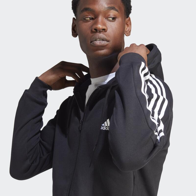 Essentials Fleece 3-Stripes Full-Zip Hoodie