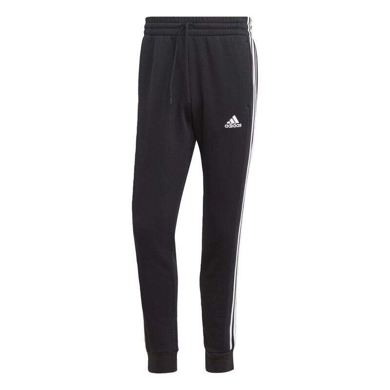 Pantaloni Essentials Fleece 3-Stripes Tapered Cuff