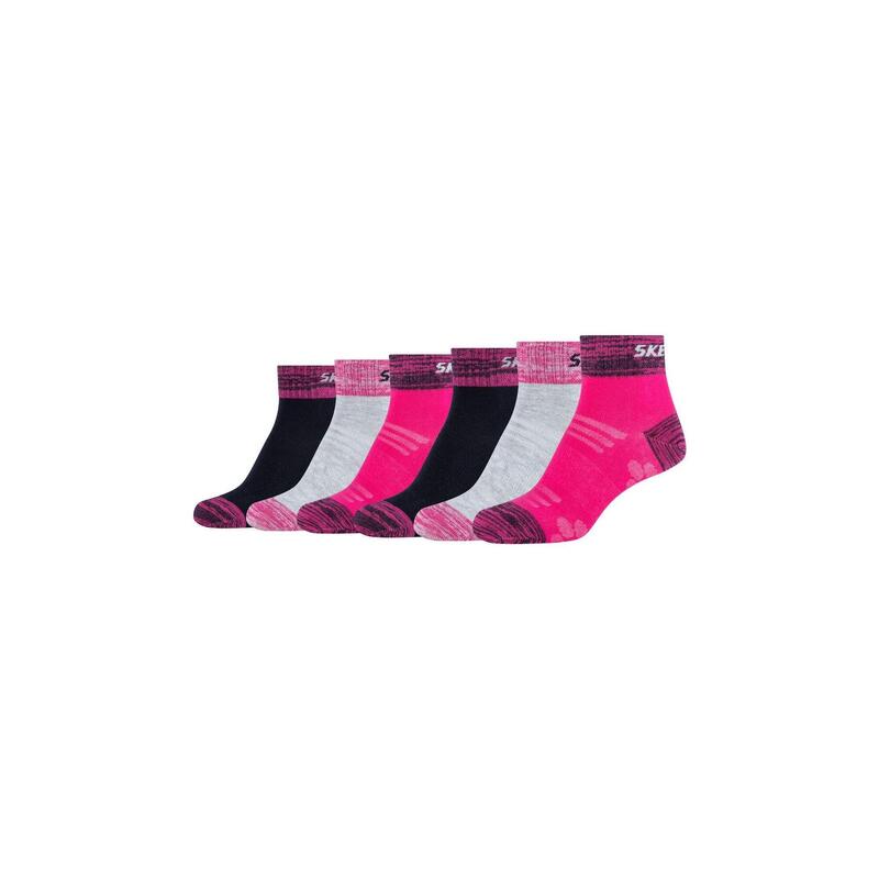 Kurzsocken Kinder pink glow 6er Pack