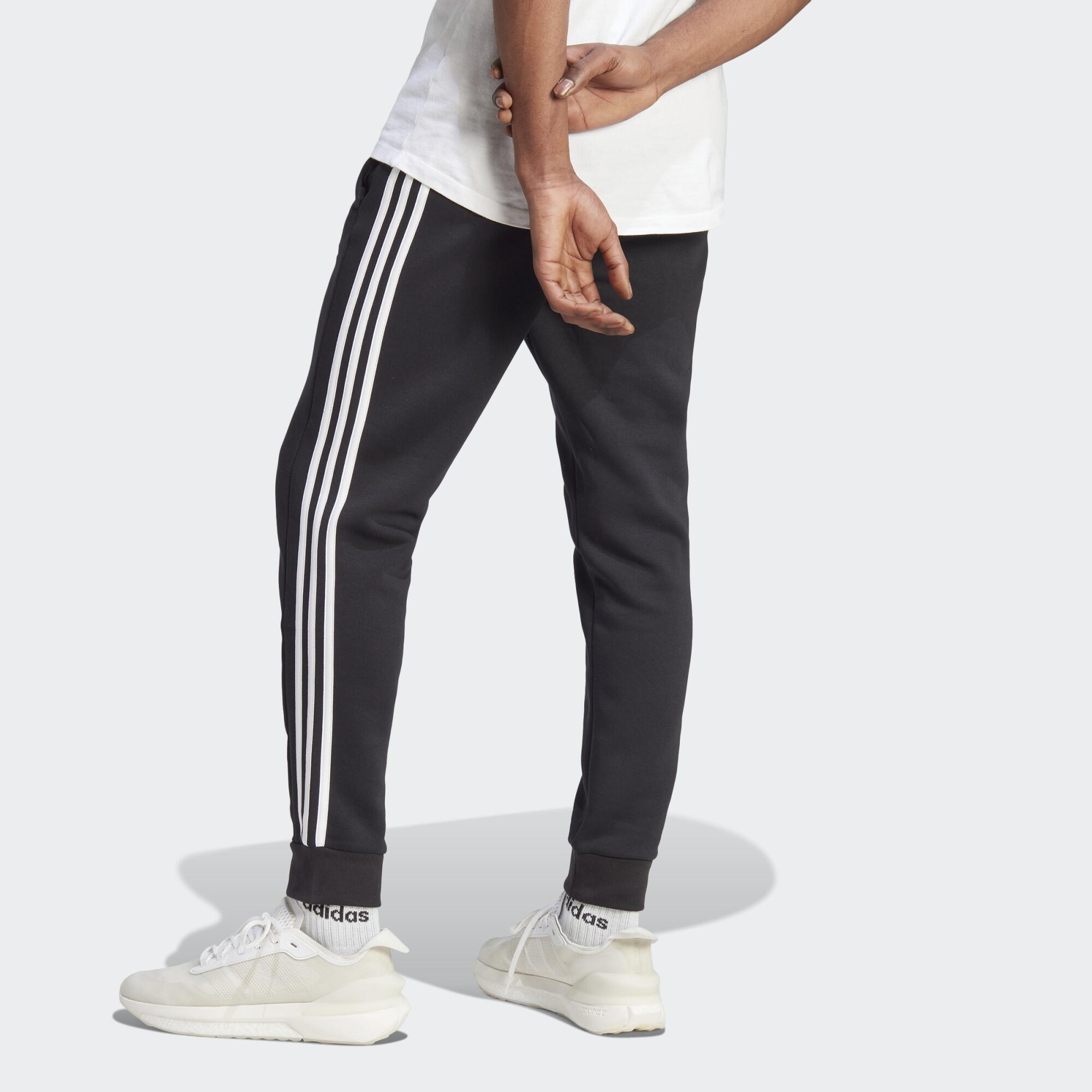 Essentials Fleece 3-Stripes Tapered Cuff Pants 3/5