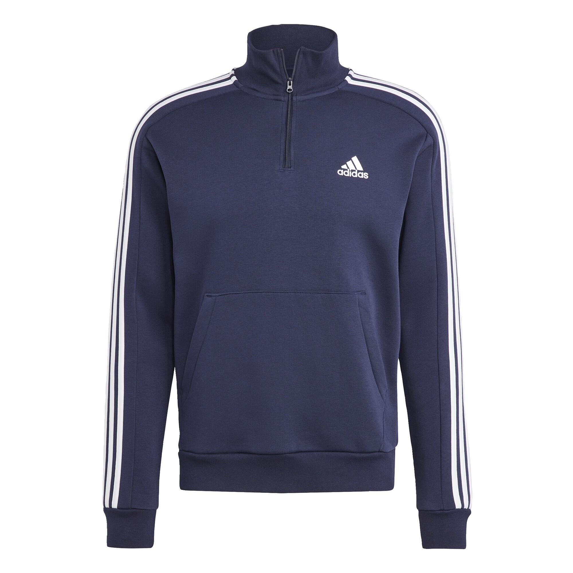 Essentials Fleece 3-Stripes 1/4-Zip Sweatshirt 2/5