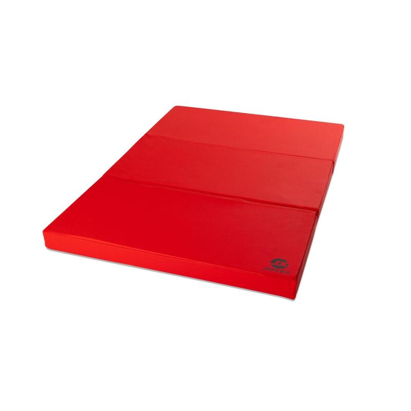 Tapete de ginástica Jeflex dobrável 150 x 100 x 8 cm, vermelho/preto