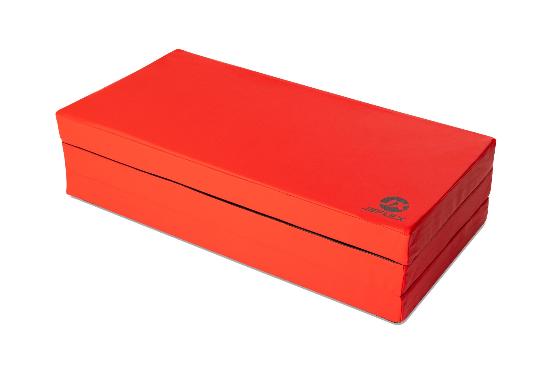 Tappetino sportivo 150 x 100 x 8 cm rosso/nero pieghevole Jeflex 2/6