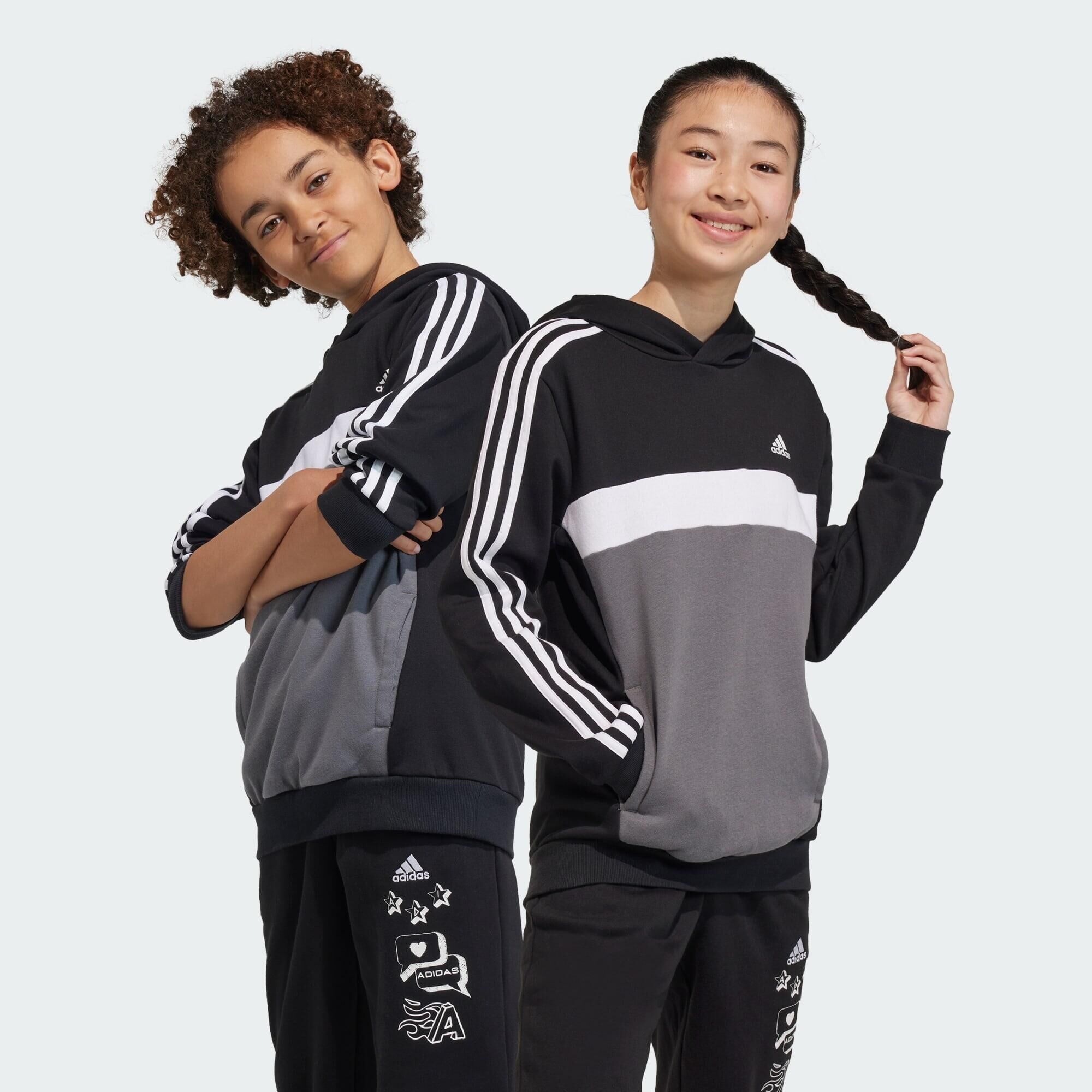 ADIDAS Tiberio 3-Stripes Colorblock Fleece Hoodie Kids