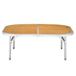 Table de camping en aluminium - Forme arrondie