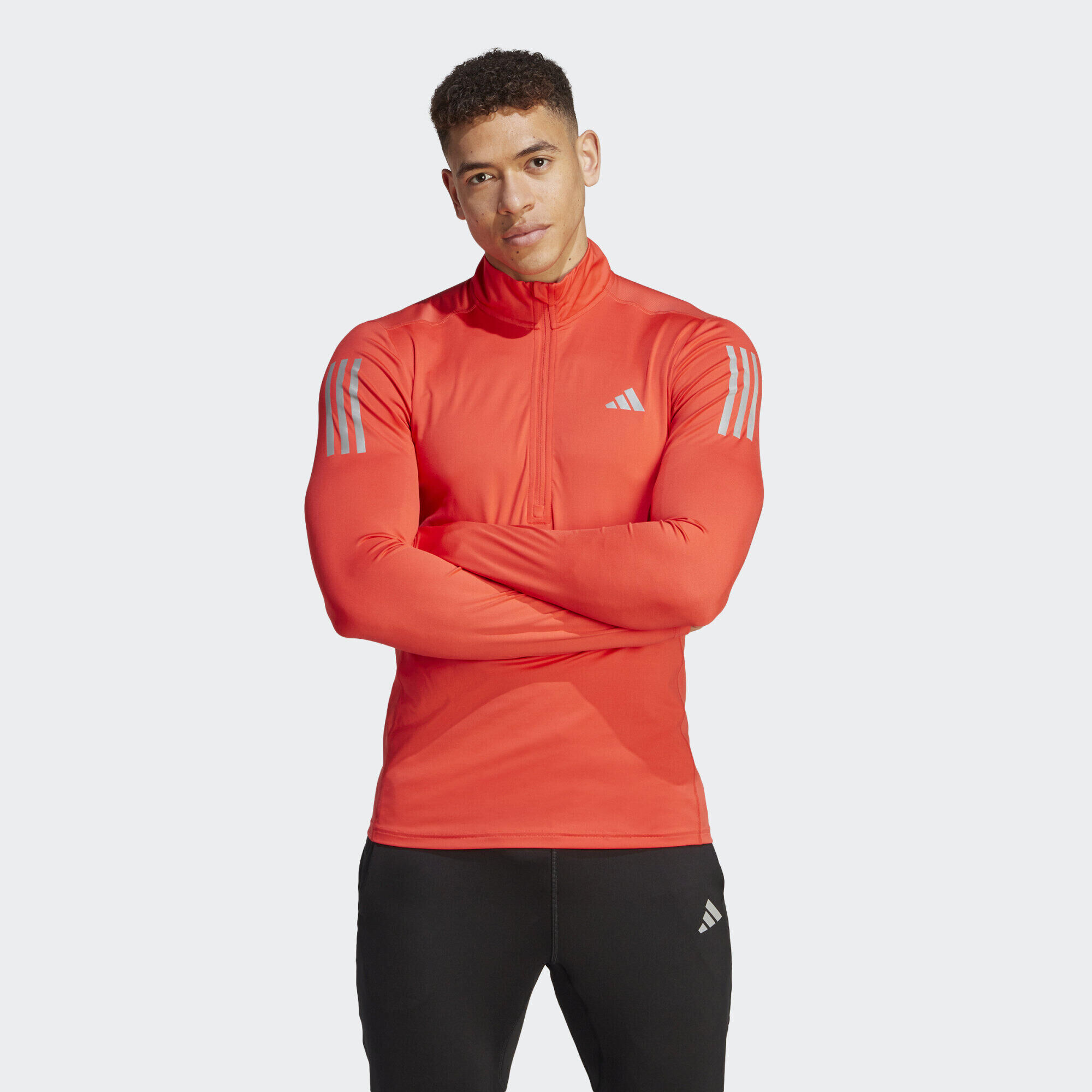 ADIDAS Own the Run 1/4 Zip Long Sleeve Sweatshirt