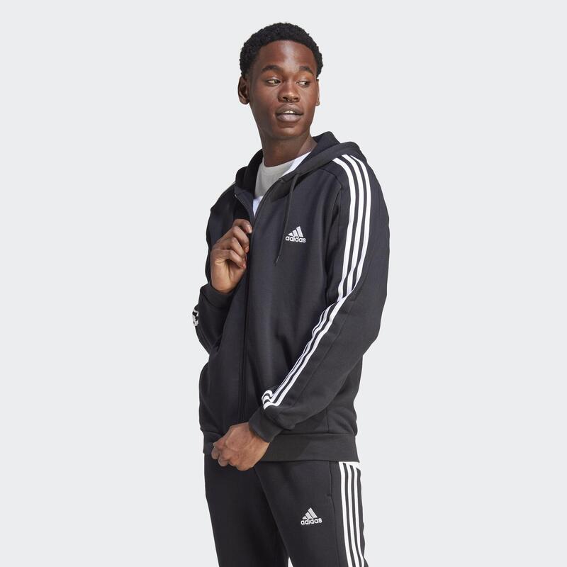 Essentials Fleece 3-Stripes Full-Zip Hoodie