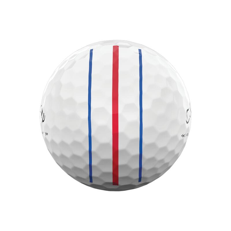 Doos met 12 Callaway Chrome Soft X-golfballen, Kleur: wit, New