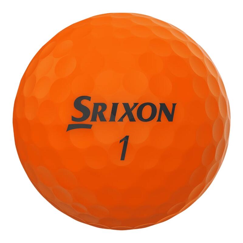 Doos van 12 Srixon Soft Feel Brite Golfballen Rood Nieuw