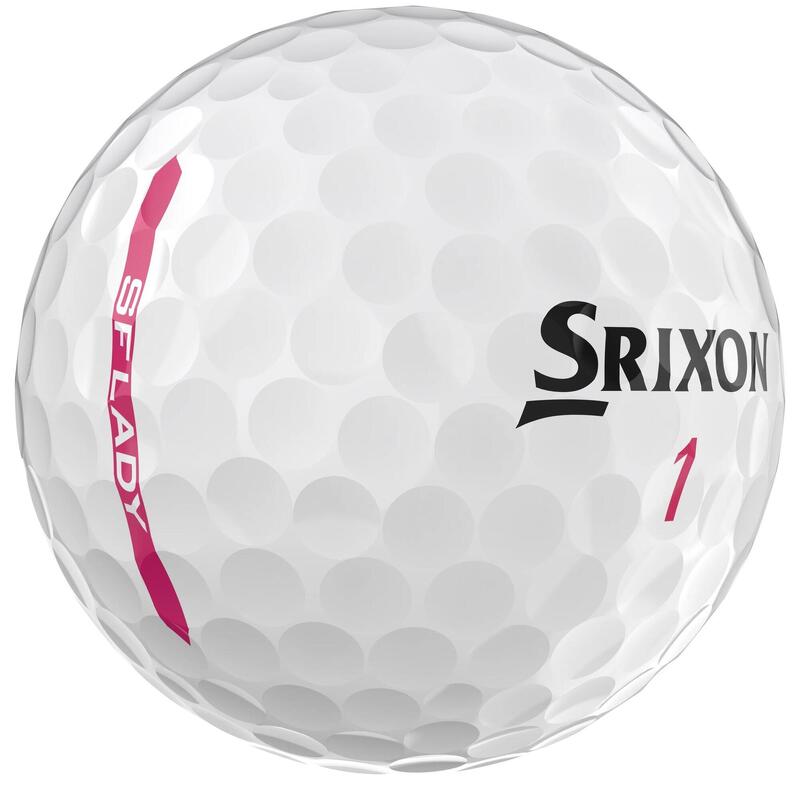 Doos van 12 Srixon Soft Feel Dames Golfballen Wit New