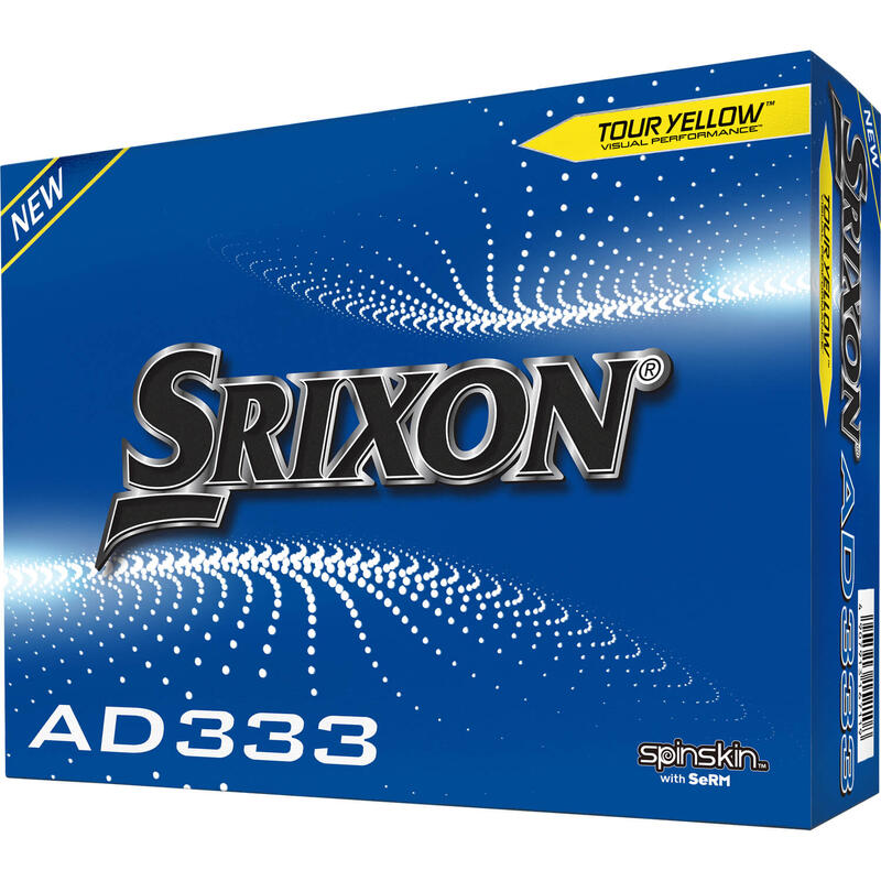 Caixa de 12 bolas de golfe brancas AD333 Srixon