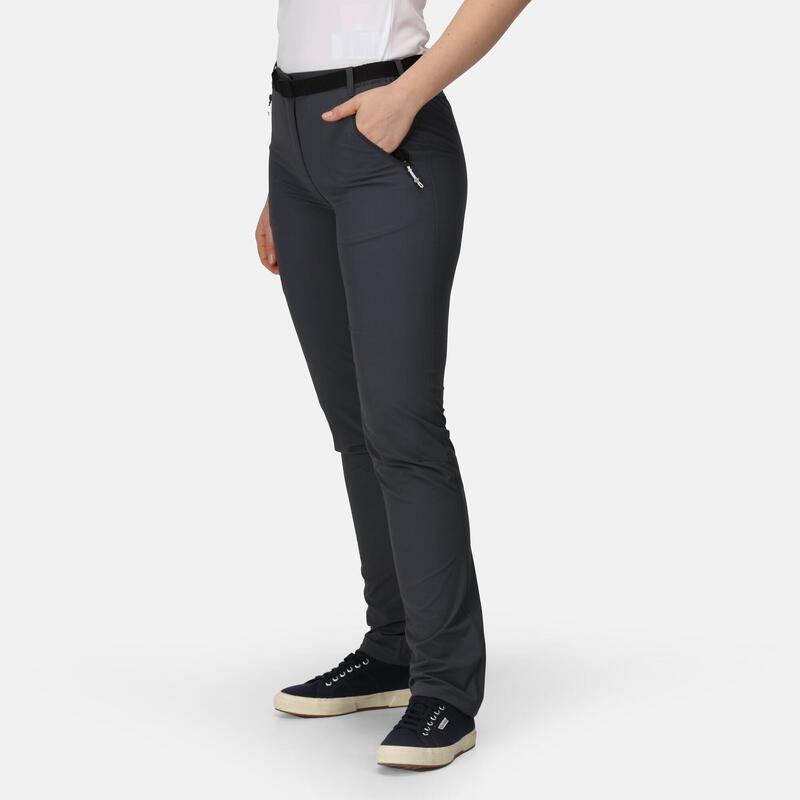 Pantalon de randonnée Regatta Xert III Résistant pour femme, gris foncé