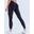 Sportleggings Damen hoher Bund figurformend Push Up