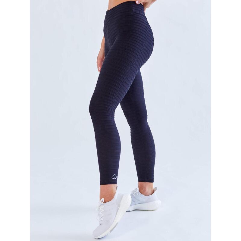 Sportleggings Damen hoher Bund figurformend Push Up