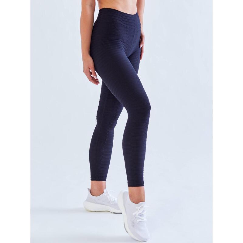 Sportleggings Damen hoher Bund figurformend Push Up