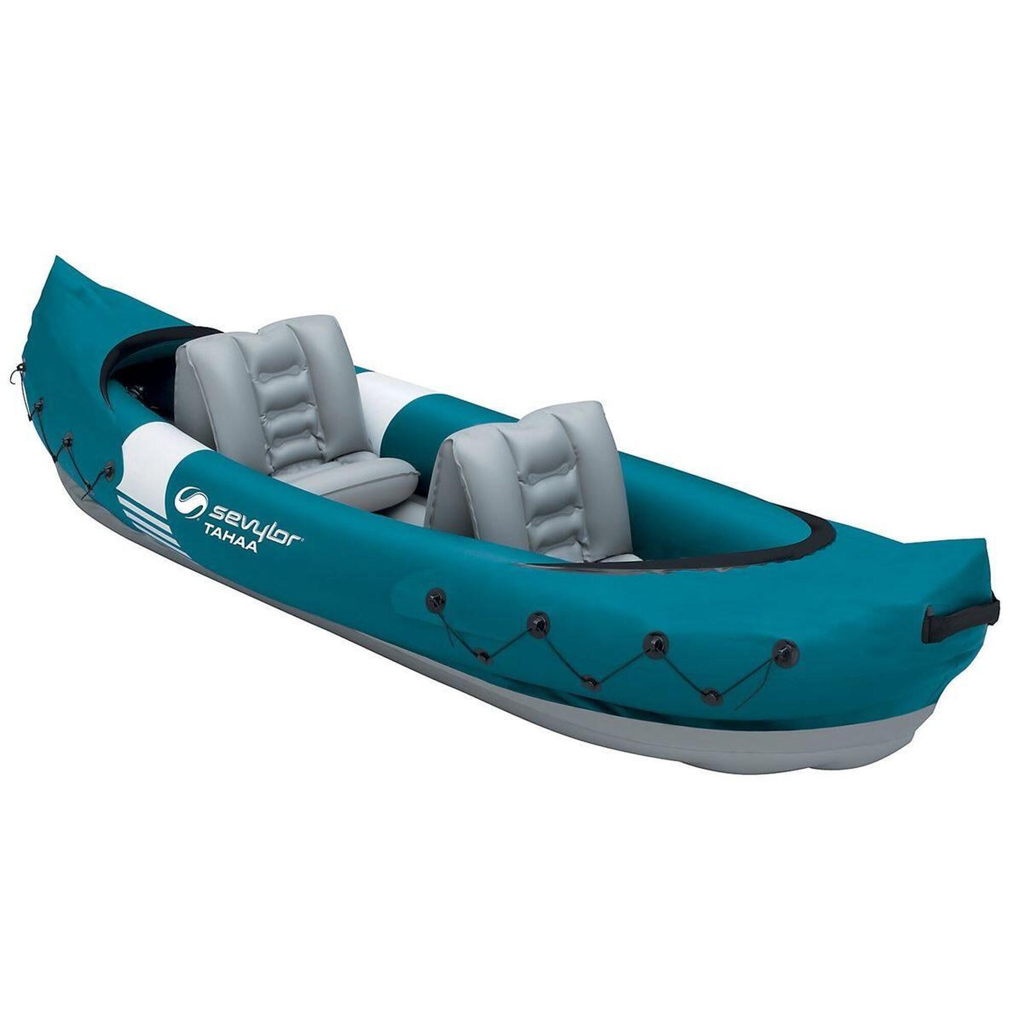 Tahaa 2 Person Inflatable Touring Kayak - Blue 1/4