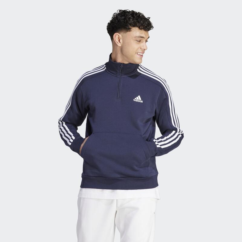 Bluza Essentials Fleece 3-Stripes 1/4-Zip