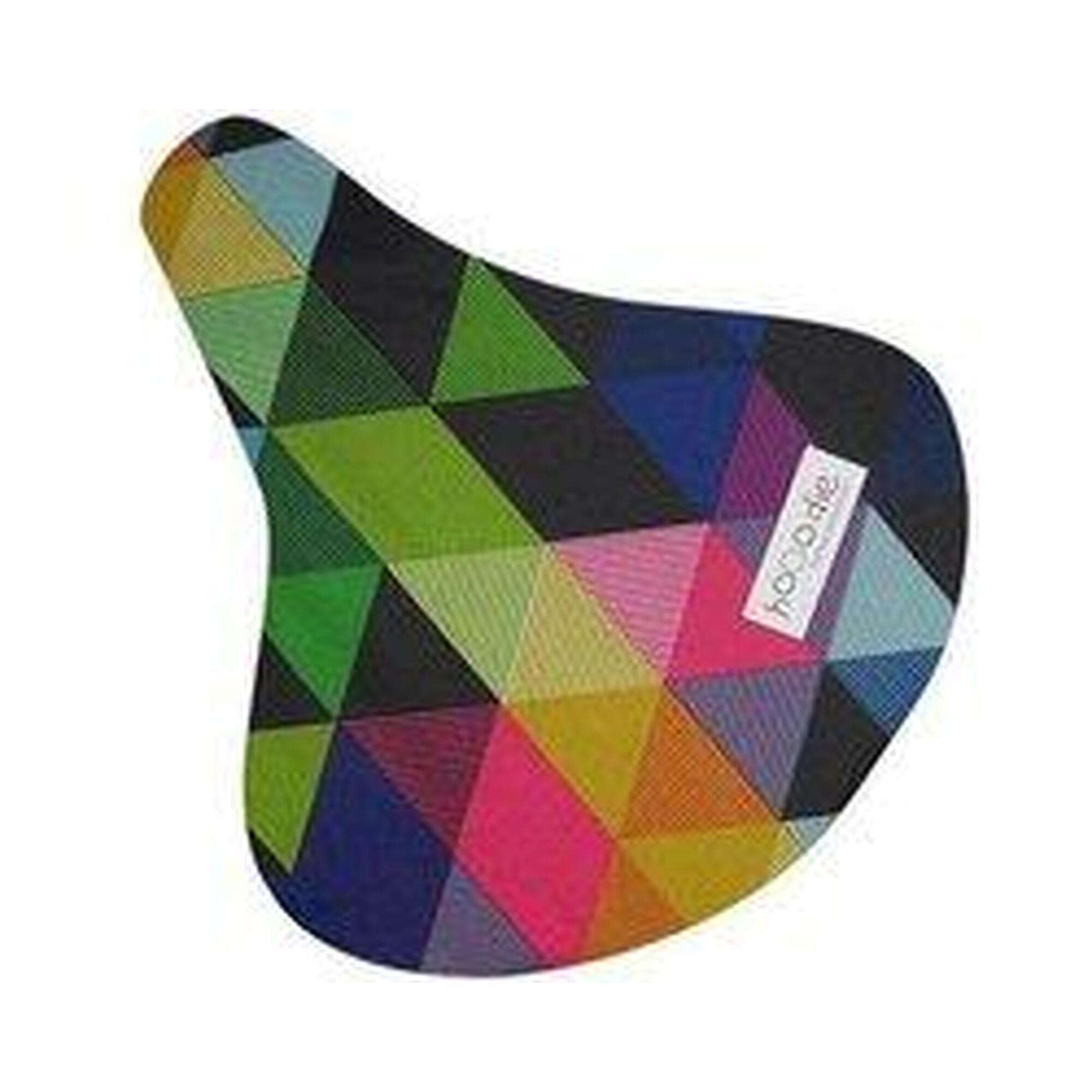 Capa de selim para bicicleta - Impermeável - Triângulos coloridos