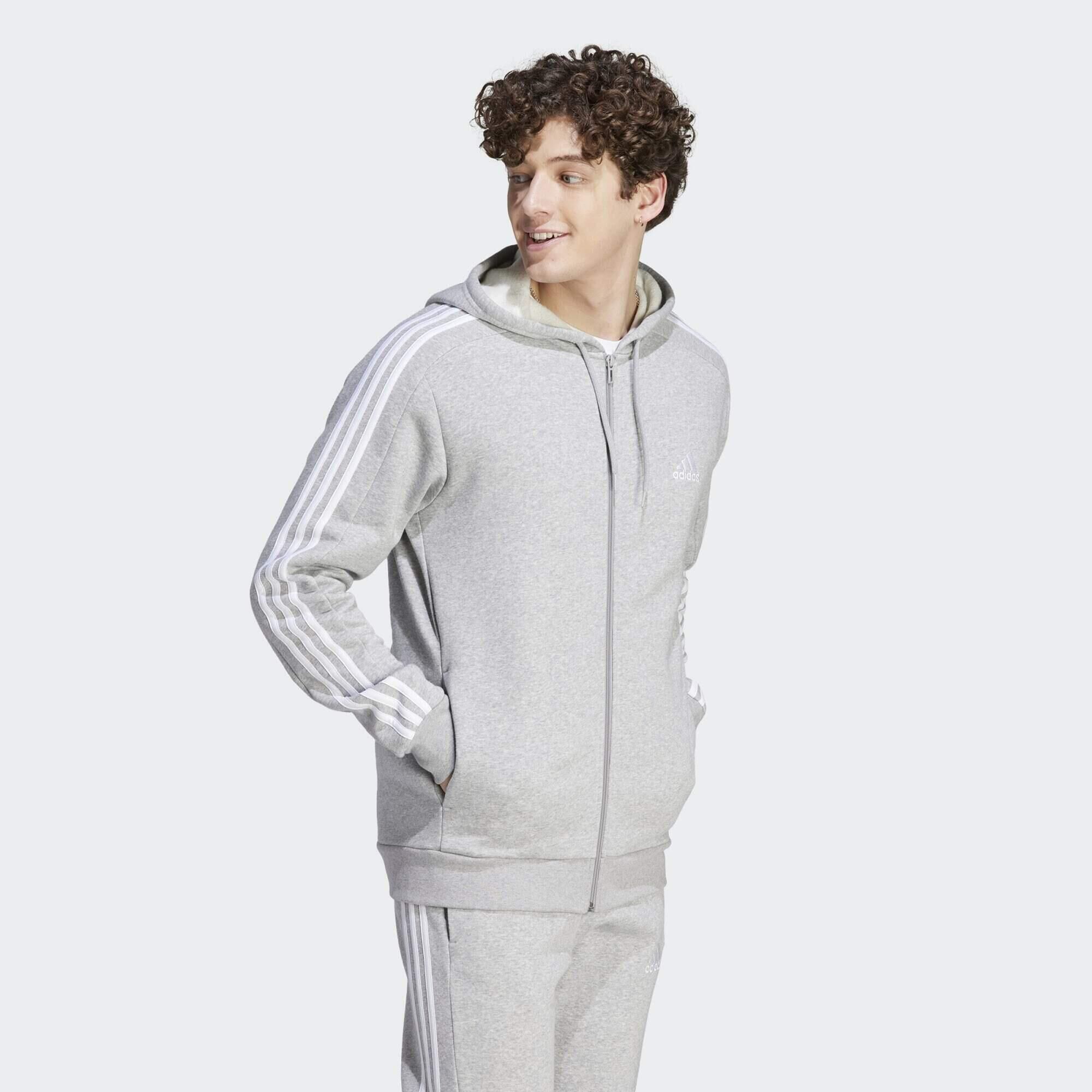 ADIDAS Essentials Fleece 3-Stripes Full-Zip Hoodie