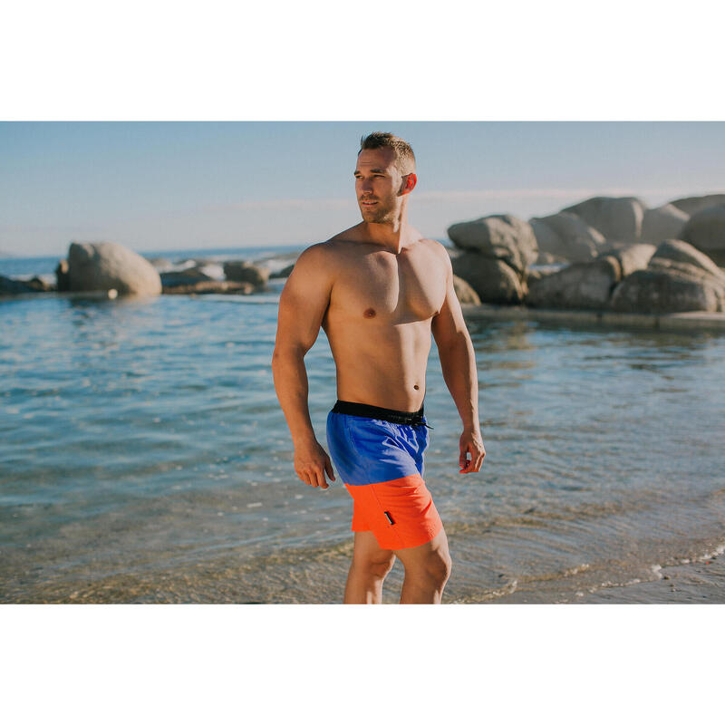 Șort de înot bărbați cu model violet portocaliu Boardshorts Style 20