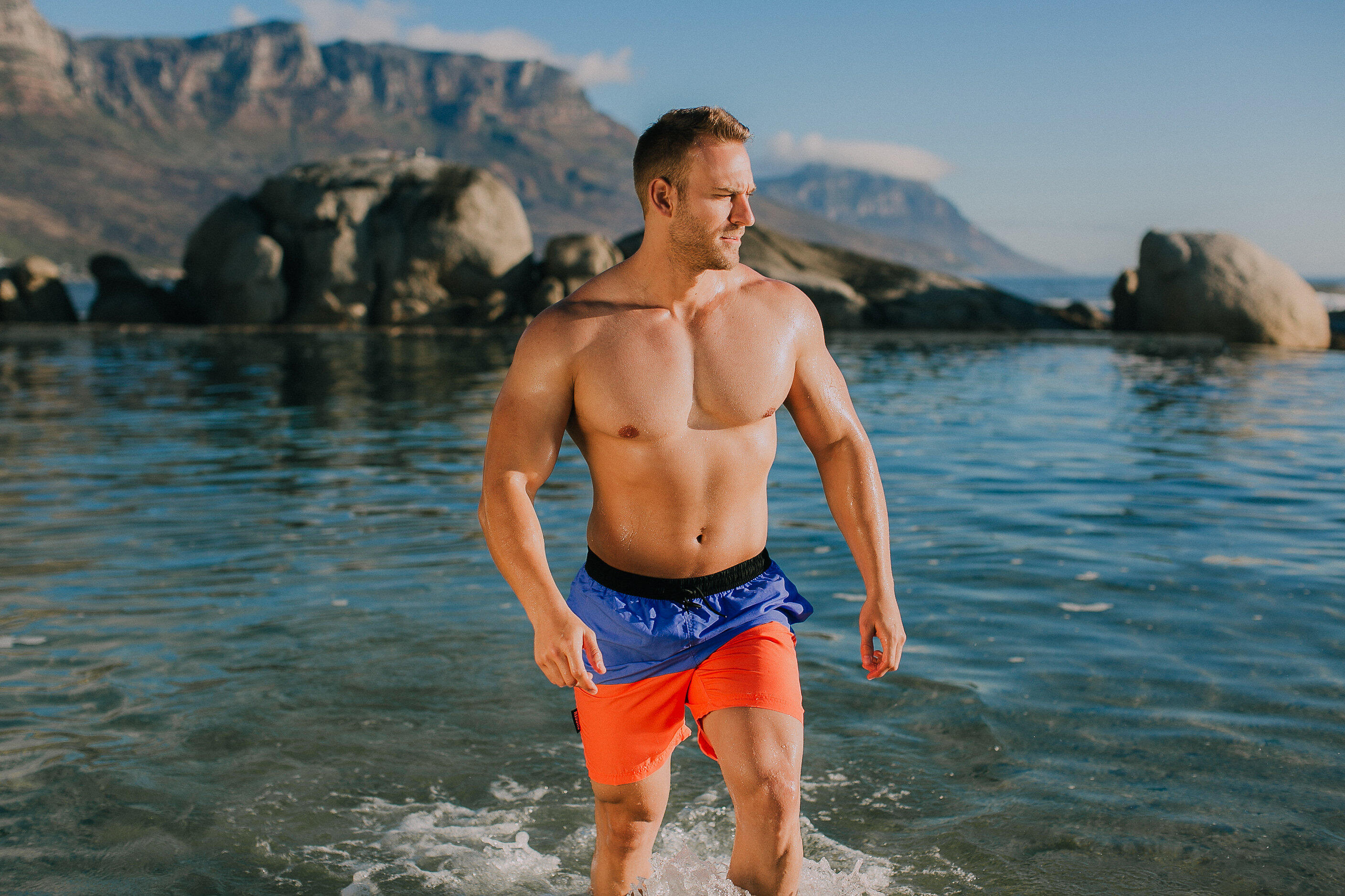GUGGEN MOUNTAIN Bañador de hombre Style 20 con estampado de rayas 4/7
