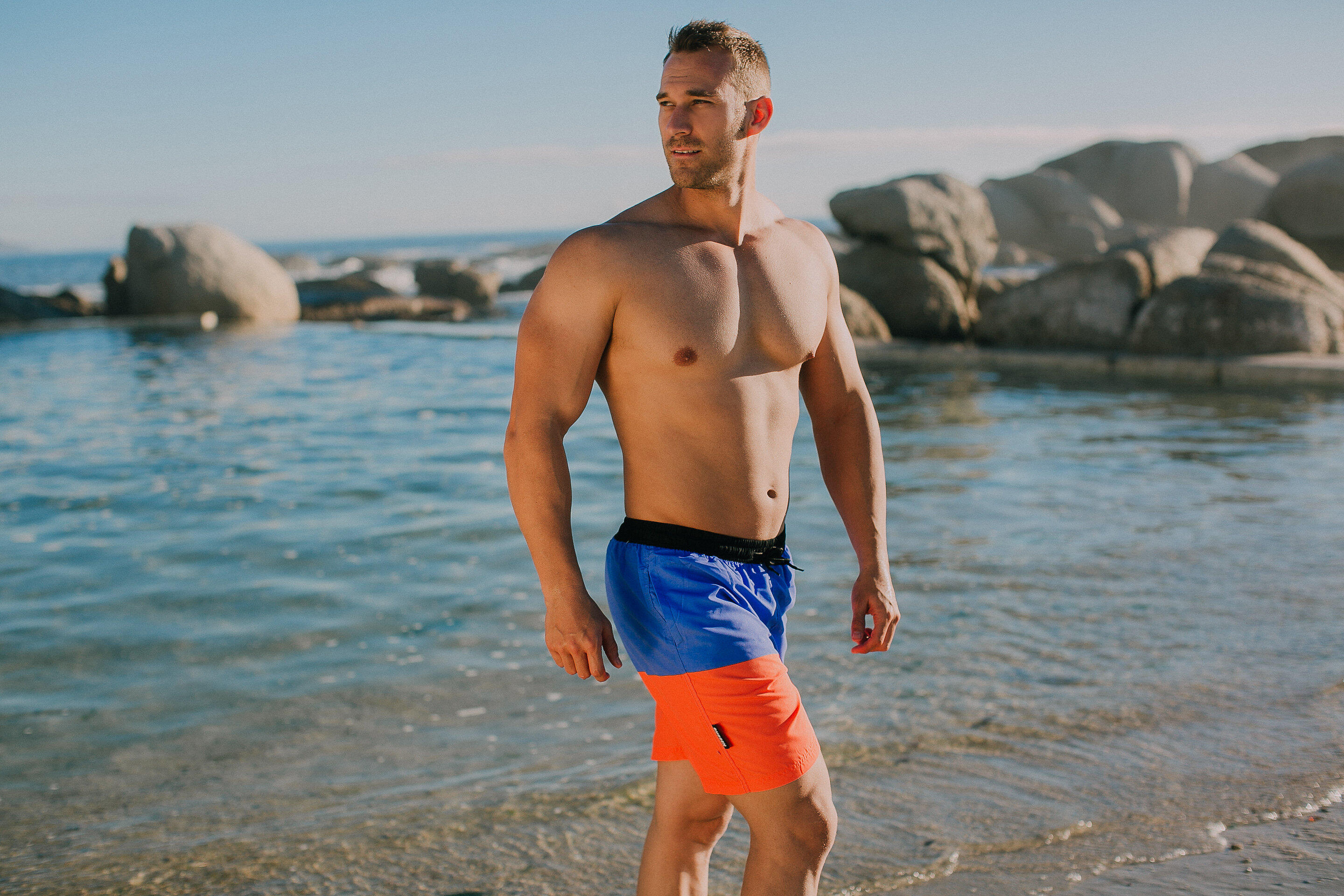 GUGGEN MOUNTAIN Bañador de hombre Style 20 con estampado de rayas 2/7