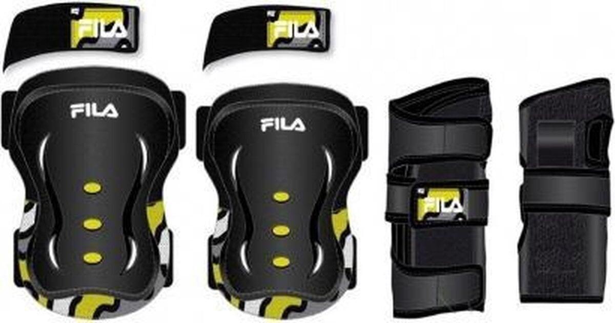 Fila 3-delige beschermset kids Zwart Geel 3/5