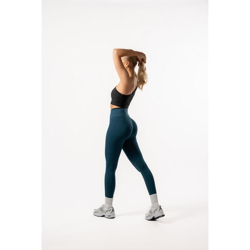 Ultimate Seamless Naadloze Scrunch Legging - Fitness - Dames - Blauw