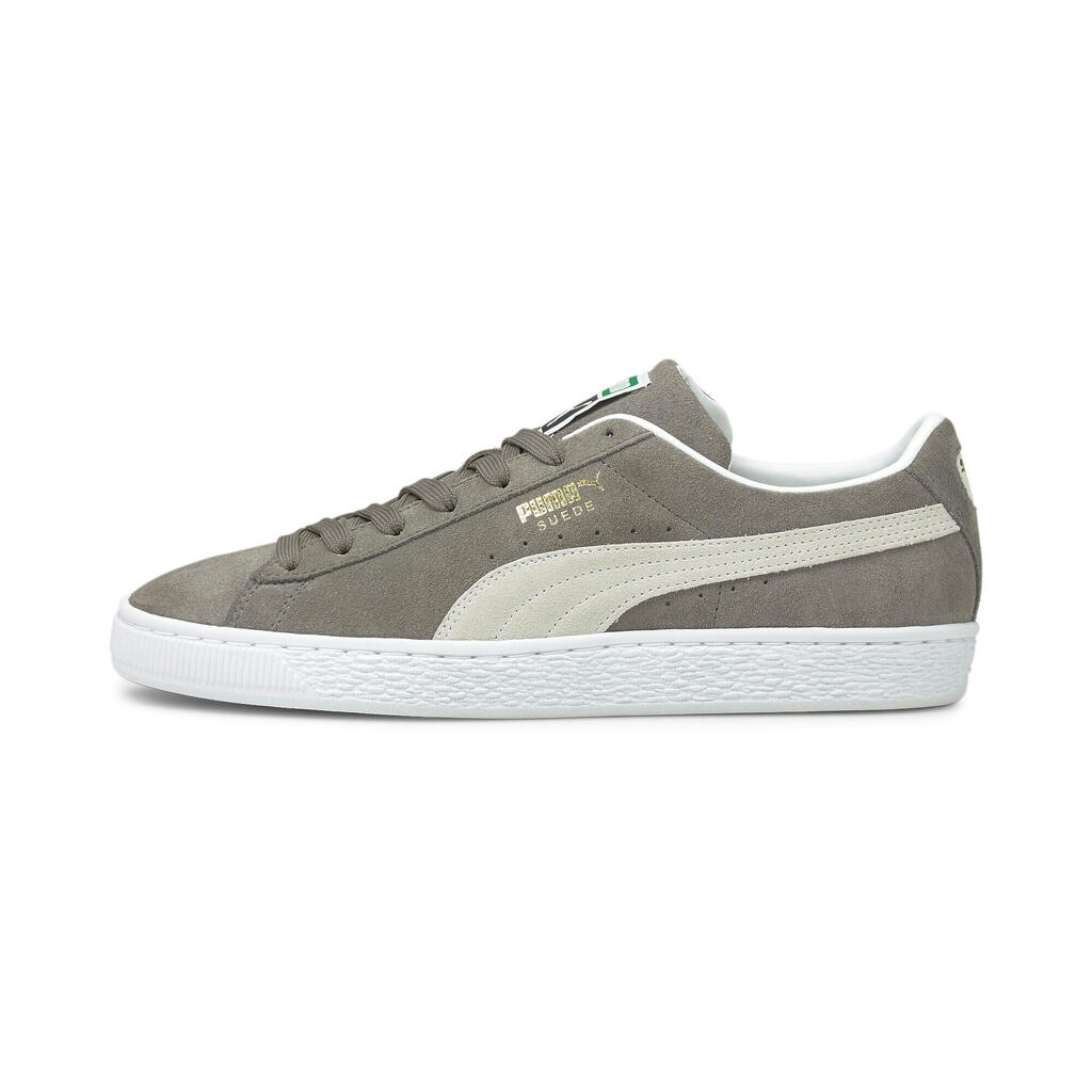 PUMA Unisex Suede Classic XXI Trainers Running Shoes - Steel Gray-White