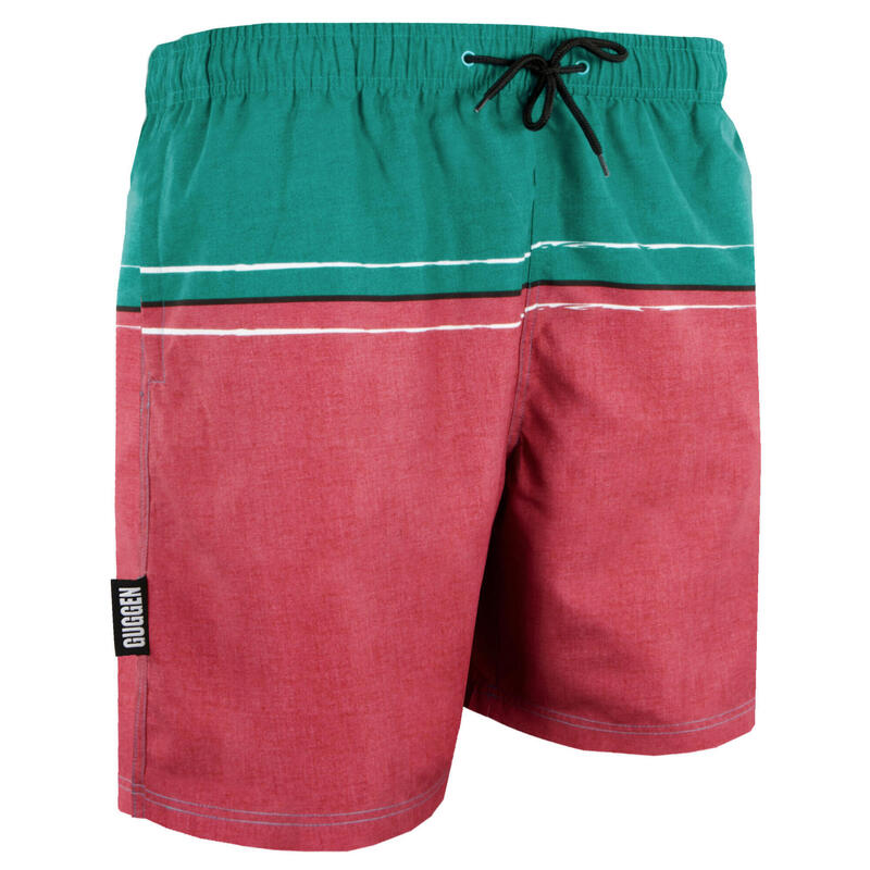 Costum de baie pentru bărbați cu dungi și model cu logo boardshorts ZM1607