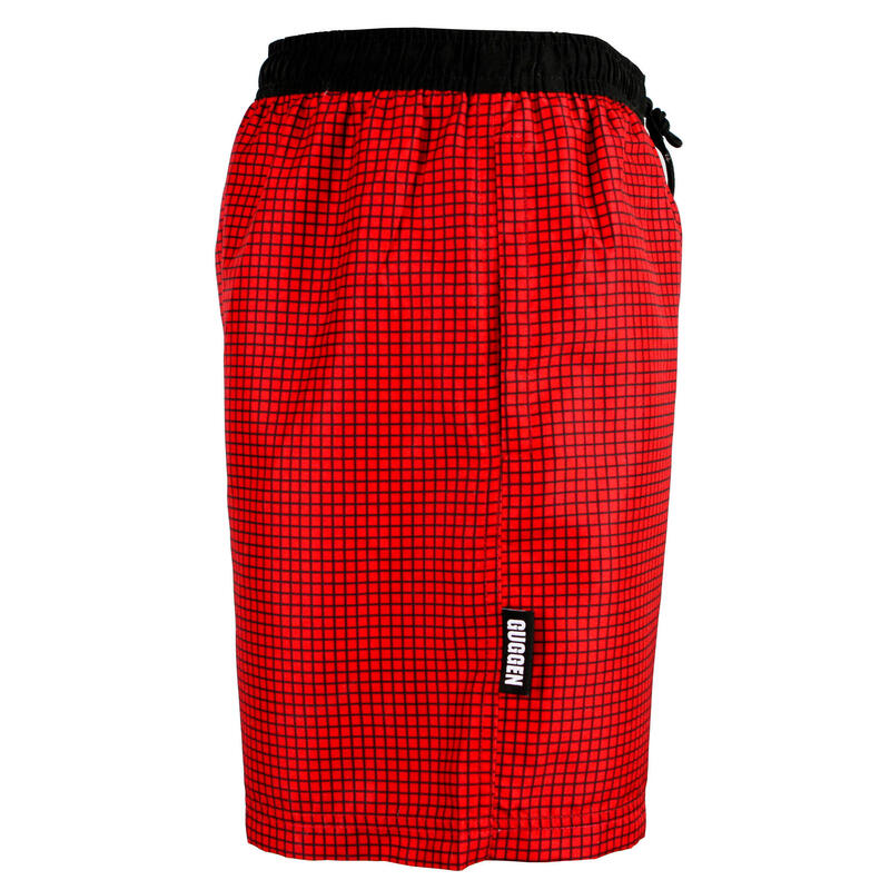 GUGGEN MOUNTAIN Style 6 Boardshort Short Maillot de bain homme à carreaux