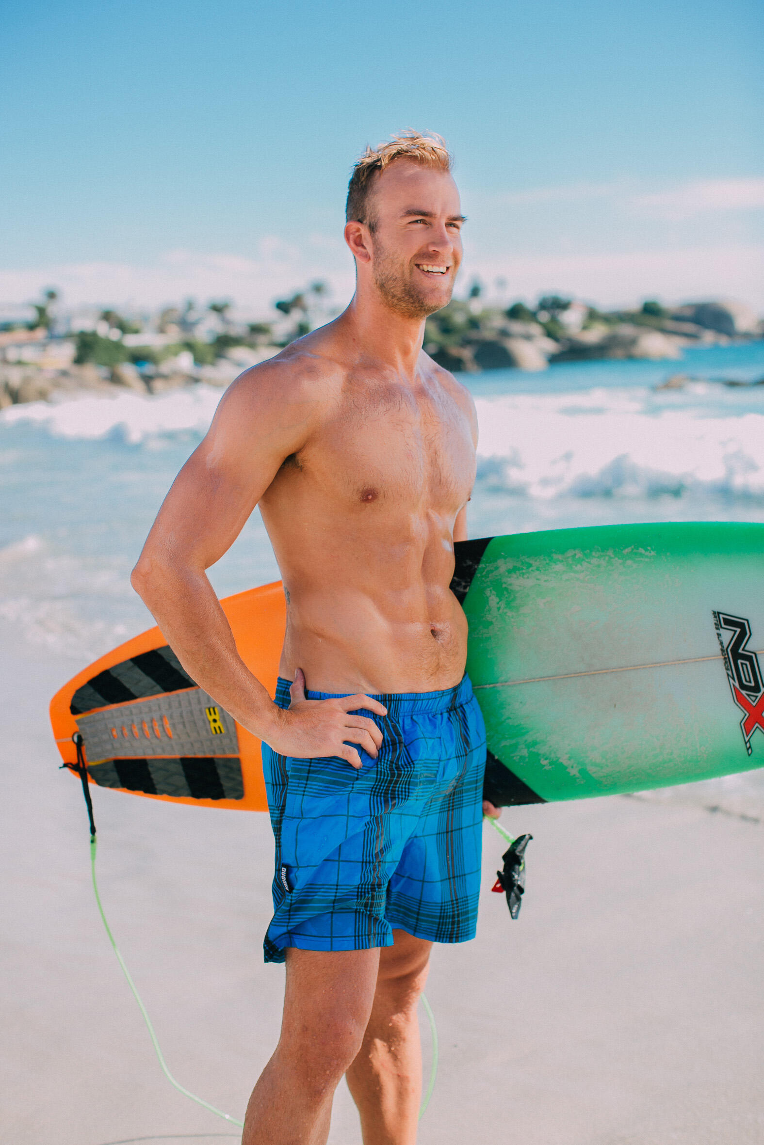 GUGGEN MOUNTAIN Style 4 Boardshort Short Maillot de bain homme à carreaux 5/7