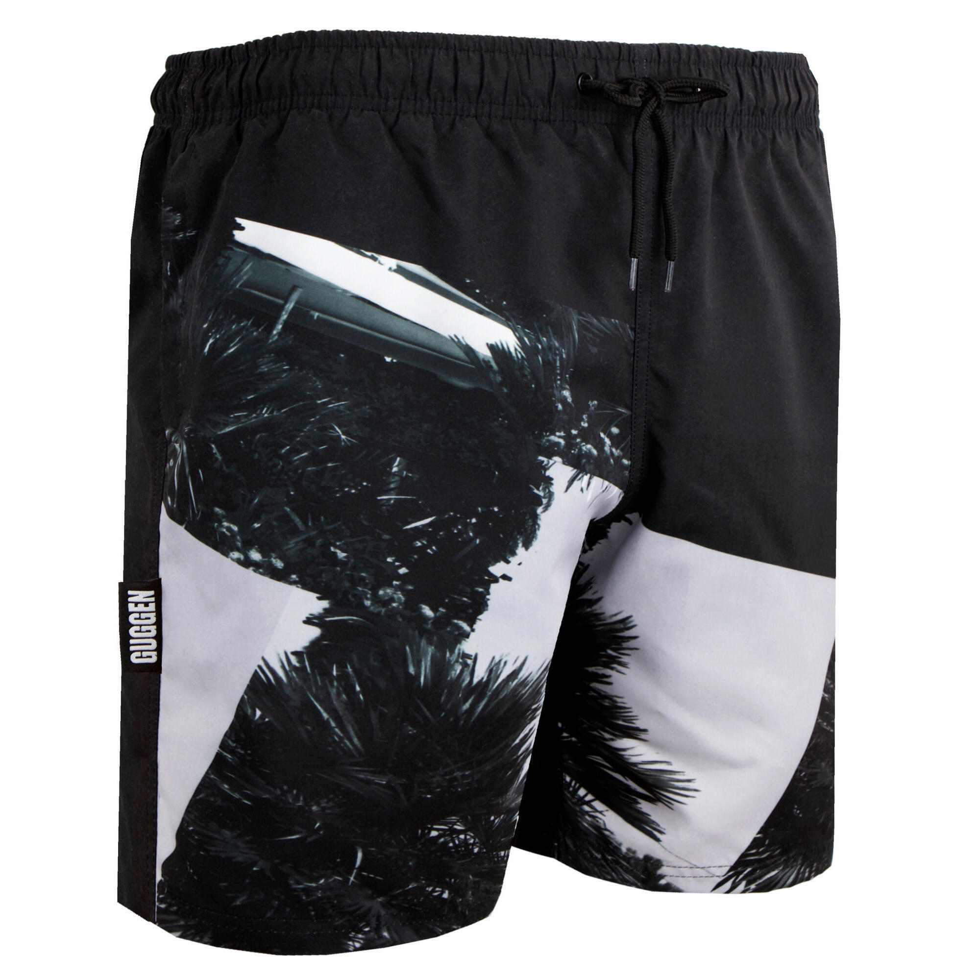 GUGGEN Mountain ZM1603 Herenzwembroek met Palmbomen *Hoge kwaliteit print* 4/5
