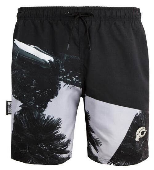 GUGGEN Mountain 1603 Boardshort Short Maillot de bain homme avec palmiers