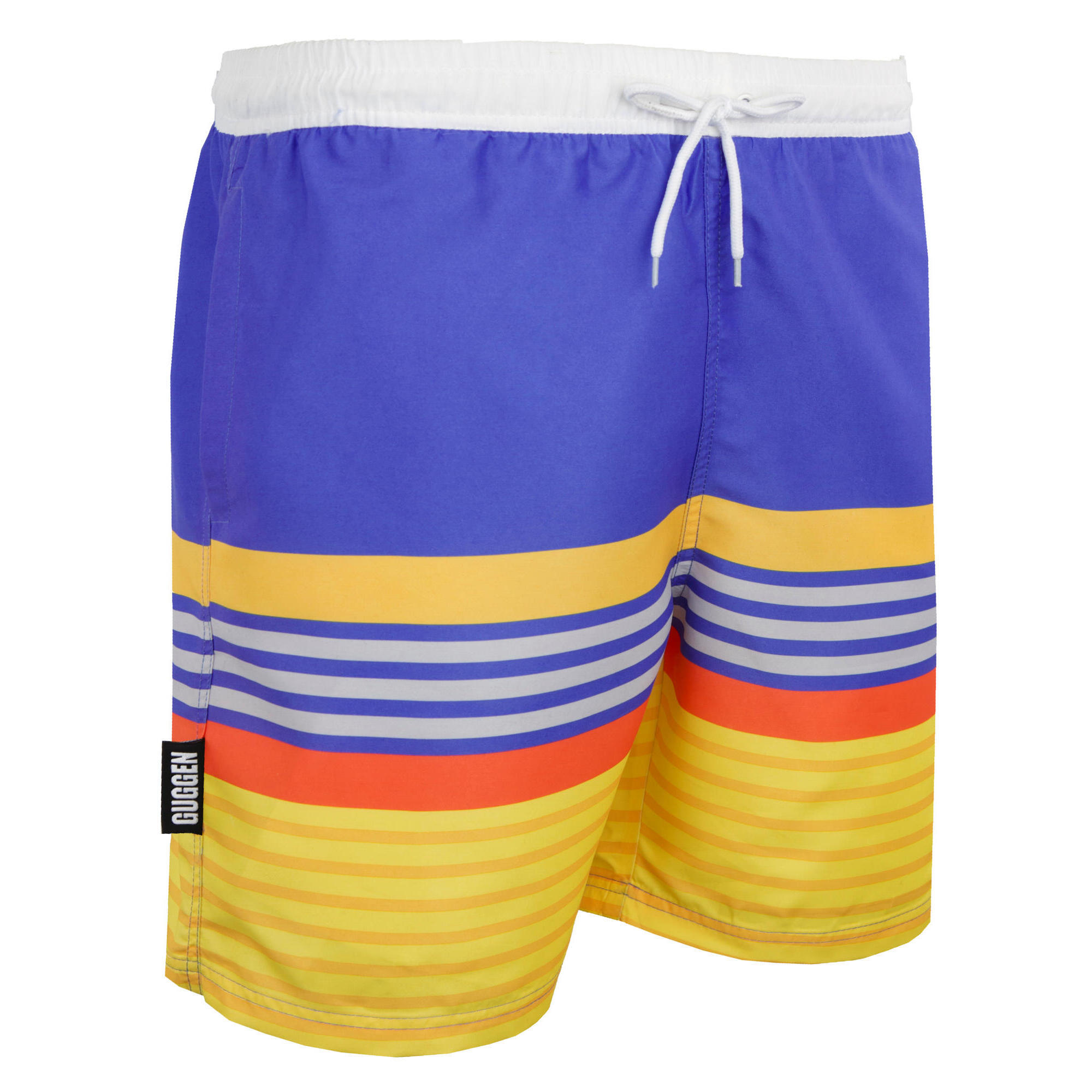 Guggen Mountain - Guggen Mountain Ysb596 Boardshort Short Maillot De Bain Homme Avec Motif - Boardshort - Bleu|jaune -  S - Decathlon