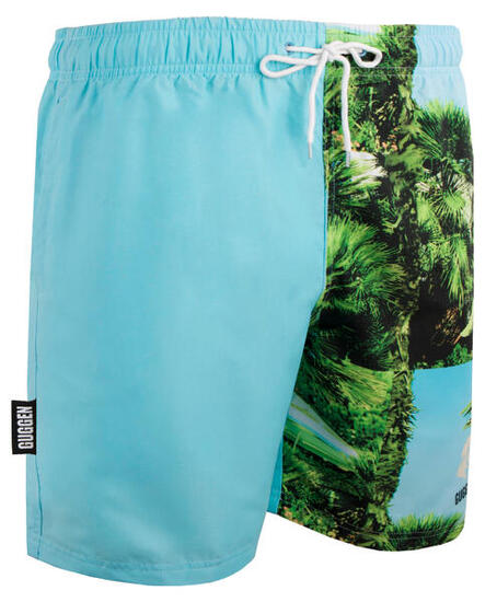 1601 Boardshort Short Maillot de bain homme avec palmiers