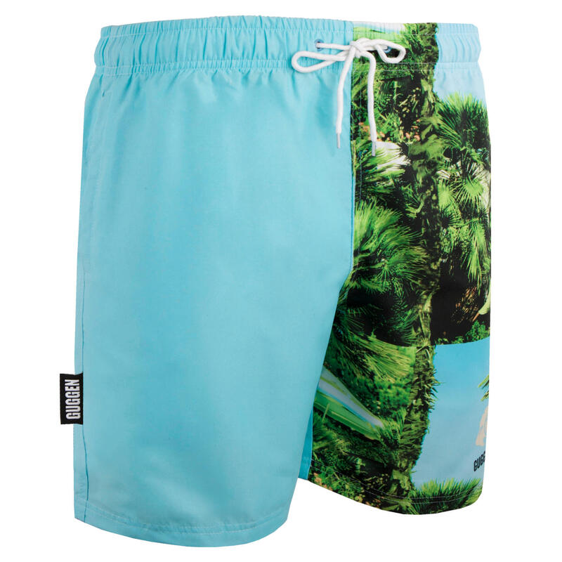 GUGGEN MOUNTAIN 1601 Boardshort Short Maillot de bain homme avec palmiers